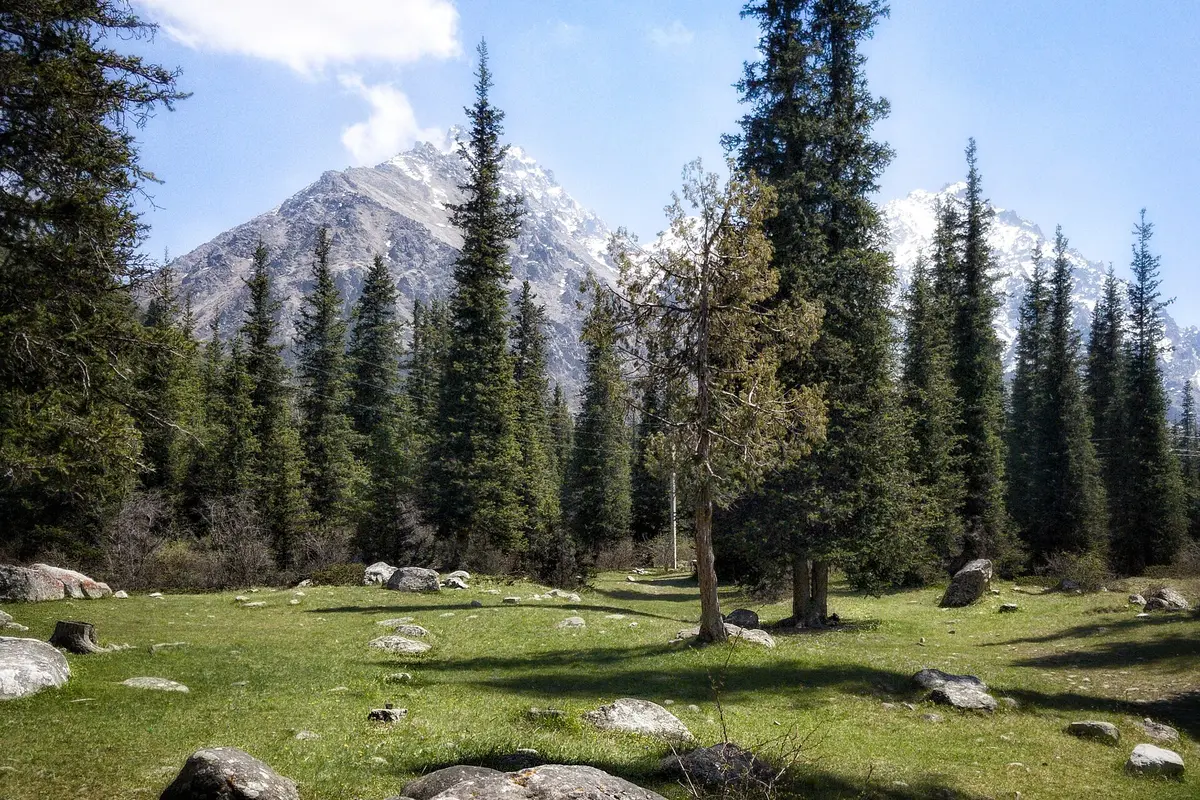 Mountain landscape in Boom Gorge, Kyrgyzstan