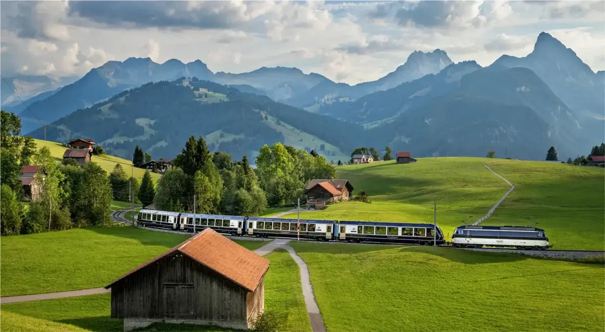 Switzerland tour packages - scenic Swiss Alps train journey