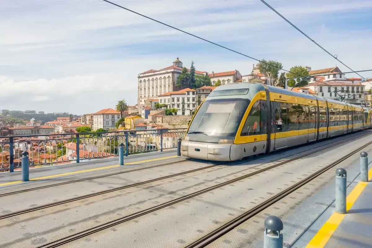 Historic tram in Porto, Portugal
