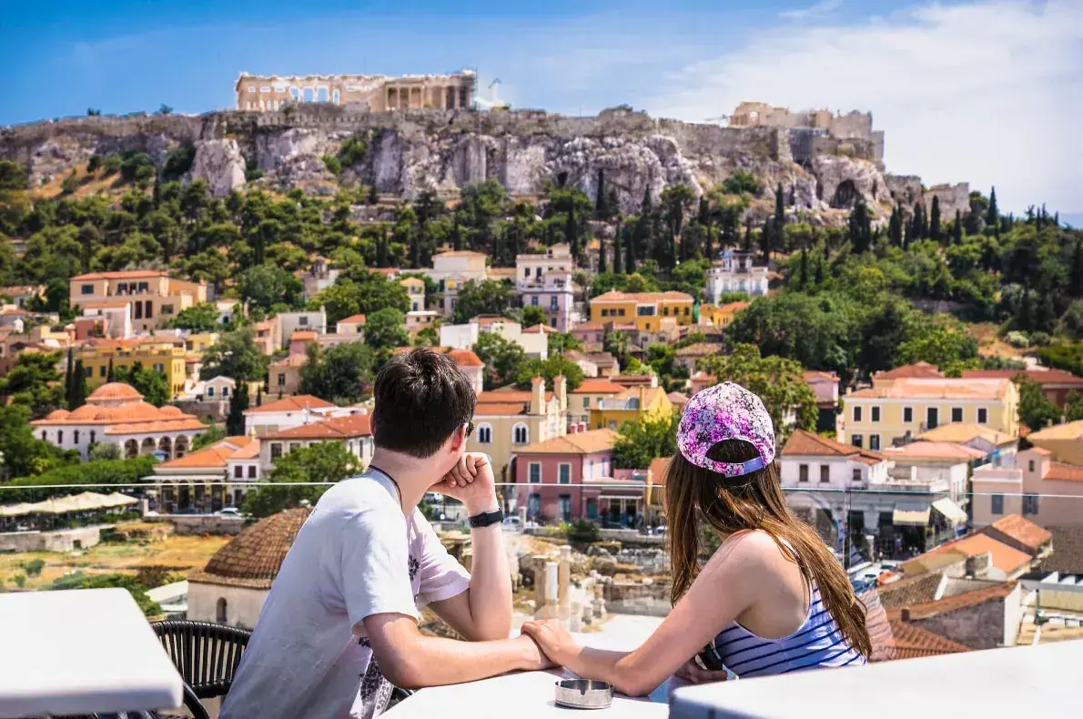 Athens Acropolis and historic cityscape in Greece