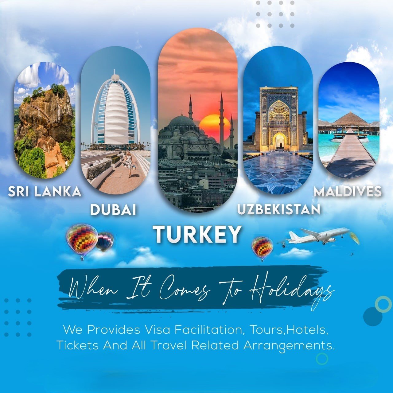 Popular international tour destinations from Pakistan