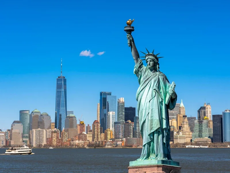 New York skyline and Statue of Liberty, USA tour packages from Pakistan